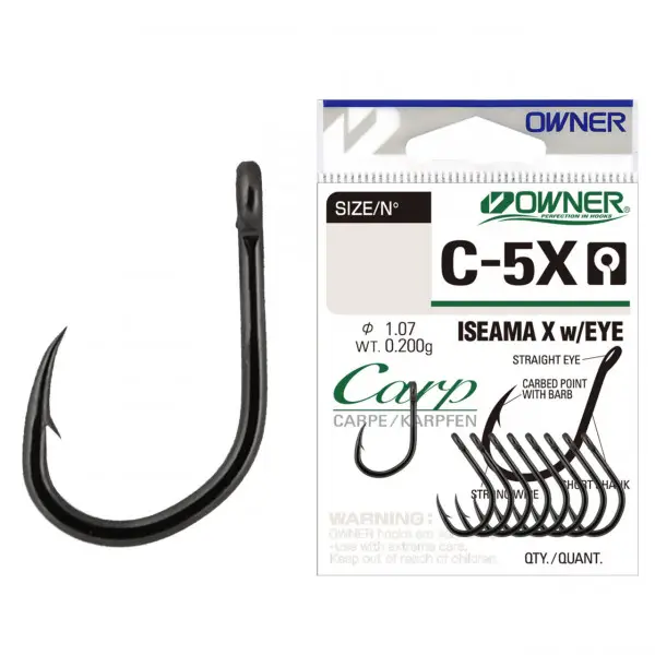 Carlig Owner C-5X No.10 Carp Iseama X With Eye Preț promoțional