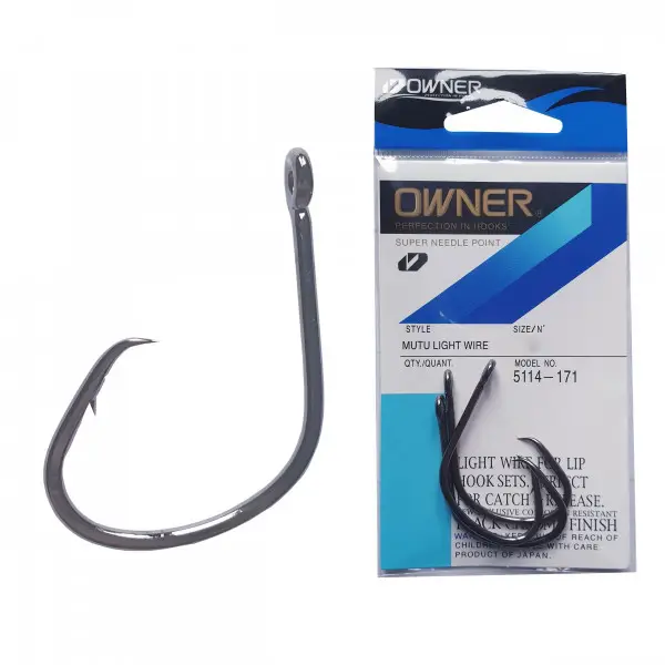 Carlig Owner 5114 No.1/0 Mutu Light Wire Expediere rapidă