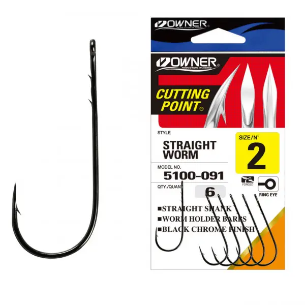 Carlig Owner 5100 No.4/0 Straight Worm Cumpără acum