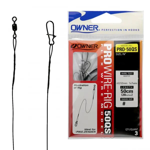 Struna Titan Owner No.1 6.8kg 50cm Pro Wire Rig 50QS 3buc/pac Super ofertă