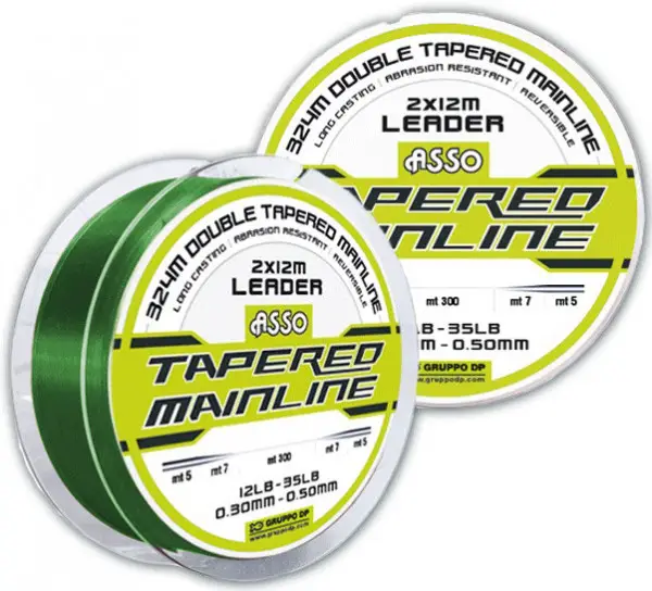 Fir Asso Tapered Mainline Low Vis 0.30mm 0.50mm 5.40kg-15.80kg 324m Green Super ofertă