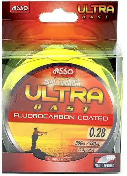 Fir Asso Ultra Cast 0.26mm 8.40kg 300m Galben Fluo Chilipir