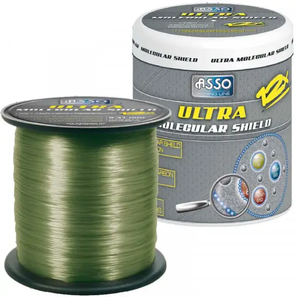 Promoție Fir Asso Ultra Molecular Shield 0.35mm 14.50kg 1200m Dark Green