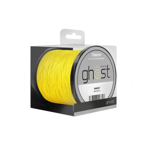 Cumpărături sigure Fir Textil Delphin Ghost 8+1, Galben, 200m