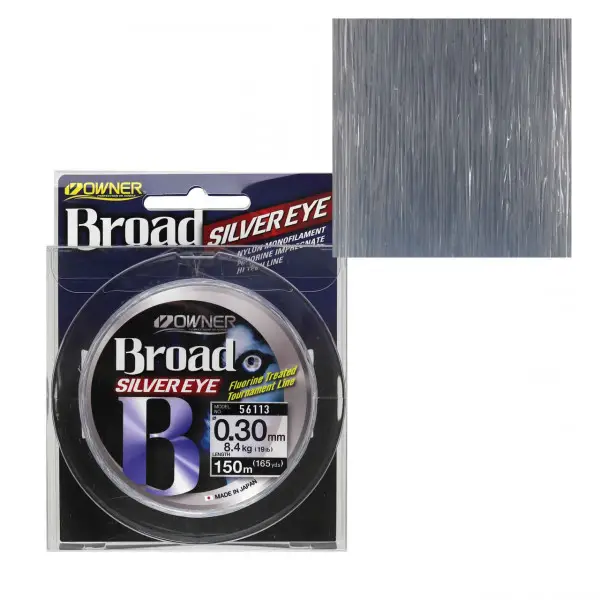Livrare rapidă Fir Owner Broad Silver Eye 0.16mm 2.70kg 150m Gri