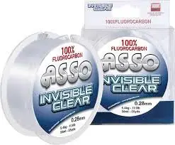 Fir Asso Fluorocarbon 0.19mm 2.80kg 50m Invisible Clear Calitate înaltă