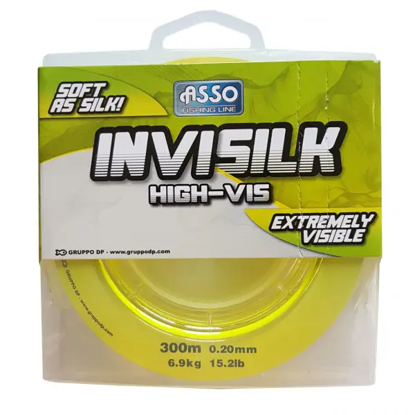 Fir Asso Invisilk 0.22mm 8.10kg 300m Yellow Retur ușor