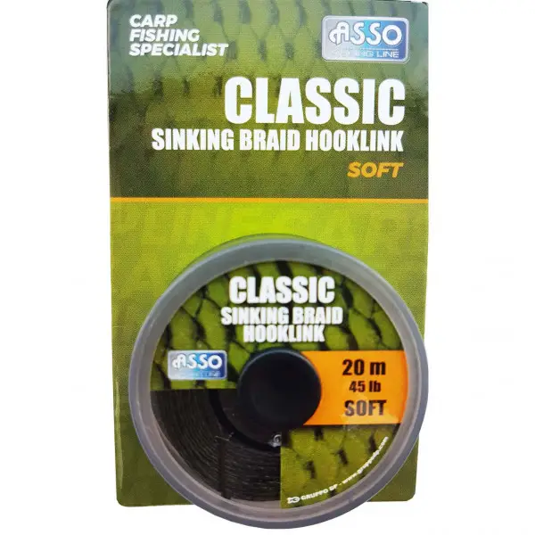 Retur ușor Fir Asso Classic Soft Sinking Braid Hooklink 25Lb 20m Verde