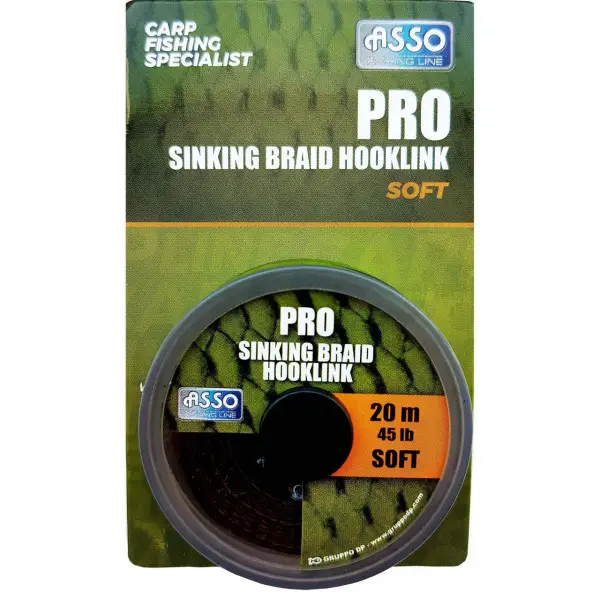 Reducere Fir Asso Pro Soft Sinking Braid Hooklink 35Lb 20m Multicolor