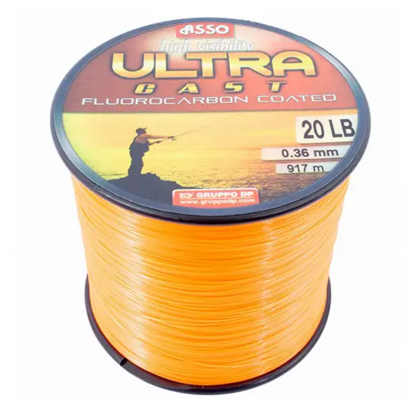 Fir Asso Ultra Cast 0.28mm 9.80kg 1000m Orange Plată securizată