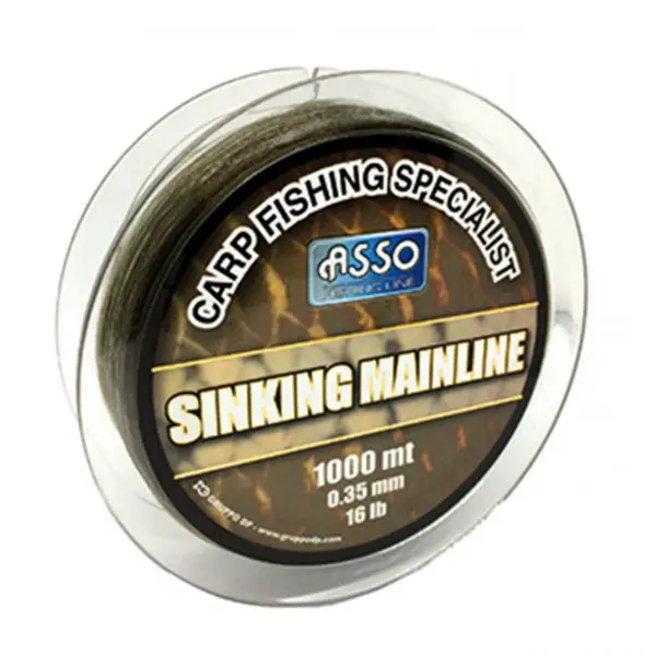 Fir Asso Sinking Mainline 0.35mm 7.26kg 1000m Brown Retur ușor