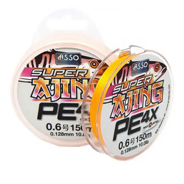 Ieftin Fir Asso Super Ajing PE 4X 0.074mm 1.36kg 150m Orange