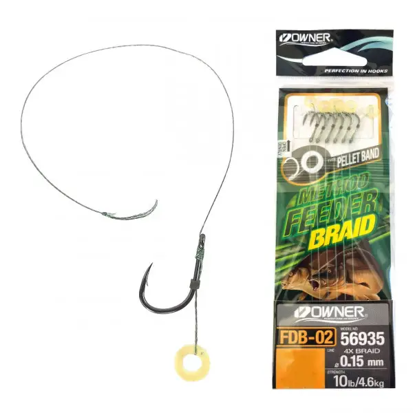 Rig Feeder Owner 56935 No.14 0.12 FDB-02 Pellet Band Braided Premium