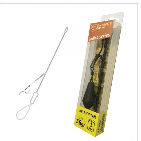 Cel mai bun preț Montura Orange Crap cu plumb 56gr Long Cast Helicopter 1 carlig No.4