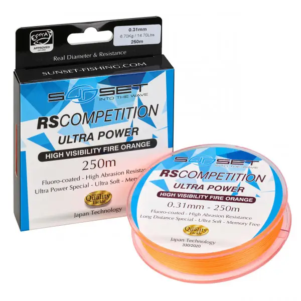 Fir Sunset RS Competition Ultra Power 0.36mm 9.70kg 250m Hi-Visibility Orange Noutate