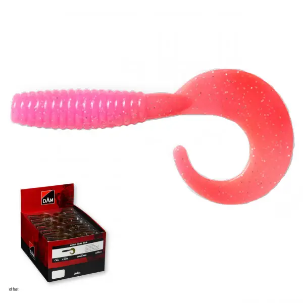 Ofertă Twister DAM Grup Curl Tail 5.5cm UV Pink/Silver