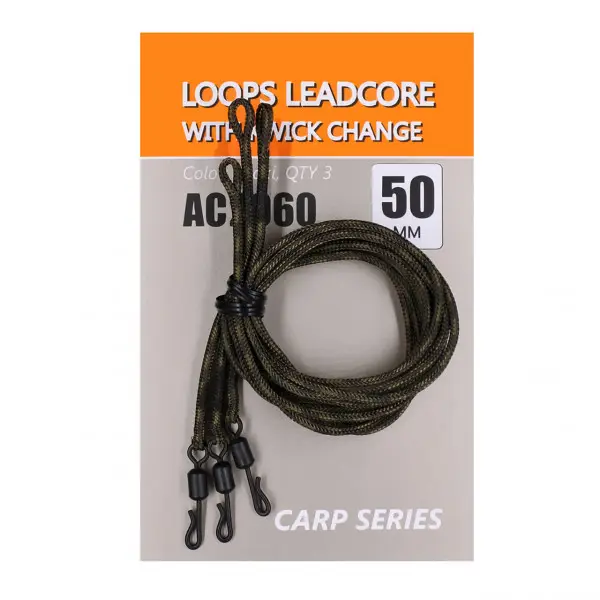 Preț promoțional Loops Leadcore Orange cu Agrafa Quick Change 50cm 3buc