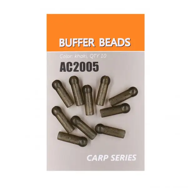 Orange Buffer Beads 1.5cm Kaki 10buc Premium