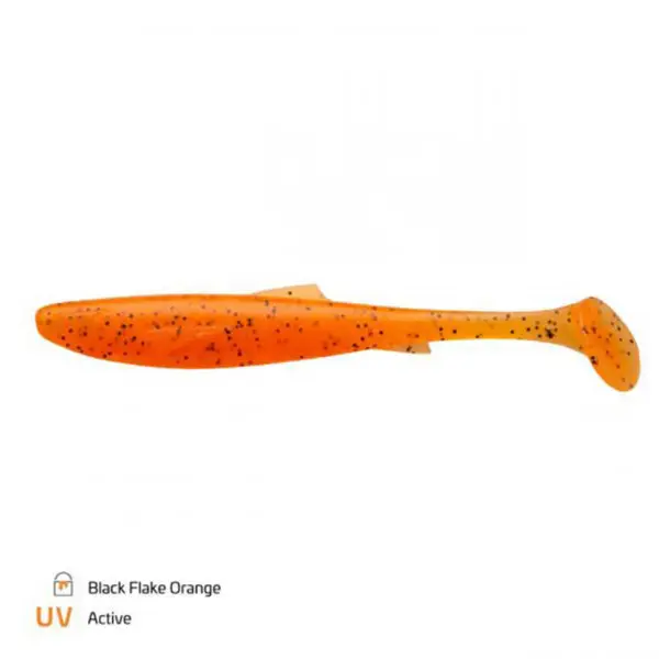 Shad Zeck Dude 6.4cm Black Flake Orange Livrare gratuită