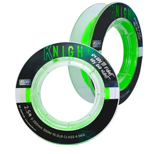 Asso Knight 300m 0.185mm 2.3kg Fluorescent Chartreuse Preferatul clienților