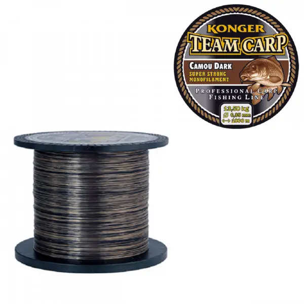Bestseller Fir Konger Team Carp 0.25mm 8kg 1000m Camou Dark