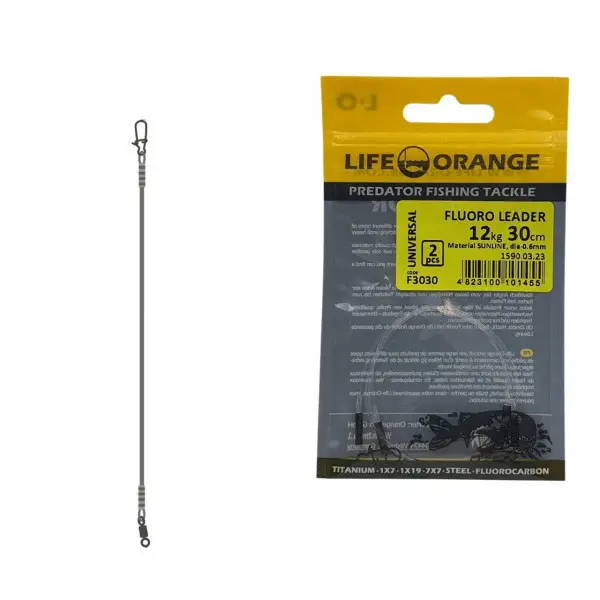 Struna Fluorocarbon Orange 0.60mm 14kg 40cm Retur gratuit
