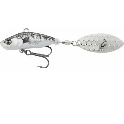 Spinnertail Savage Gear 3D Sticklebait, Sinking, 7.3cm, 13g, Black Silver Reducere de preț