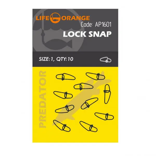 Lichidare de stoc Agrafa Snap Orange No.1 Lock Snap 10buc