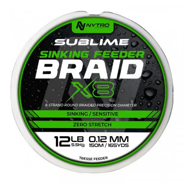 Fir Textil Nytro 150m Sublime X8 Sinking Feeder Premium