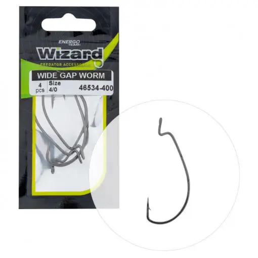 Carlige Offset Wizard Worm Wide Gap Cel mai vândut