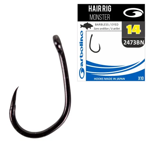 Carlig Garbolino Hair Rig Monster 2473 Barbless Preț promoțional