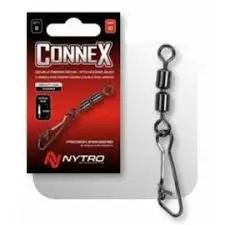 Ofertă exclusivă Vartej Dublu cu Agrafa Nytro No.6 Feeder Swivel+Hooked Snap