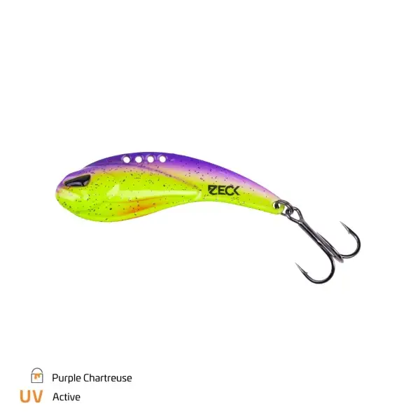 Premium Cicada Zeck Blade Shaker Purple Chartreuse