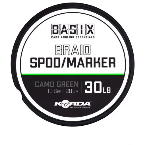 Fir Textil Korda Basix Spod/Marker Braid, Camo Green, 200m Ofertă specială