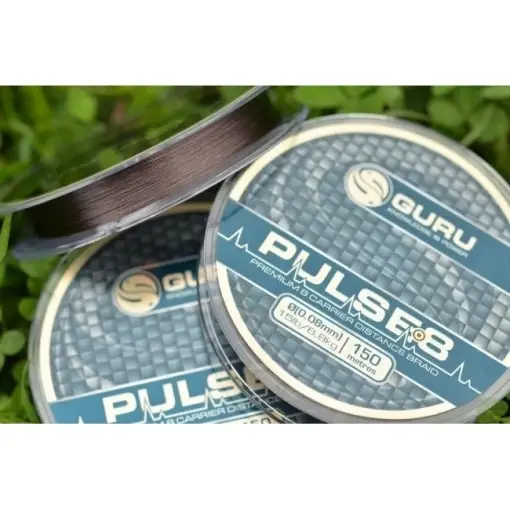 Fir Textil Guru Pulse 8 Braid, Culoare Maro, 15lbs/6.8kg, 150m Reducere de preț
