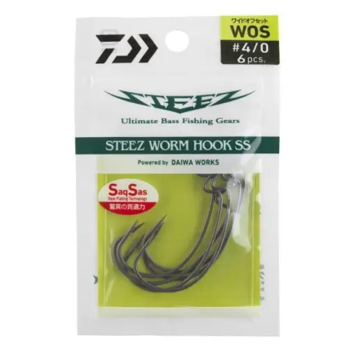 Discount Carlige Offset Daiwa Steez Worm