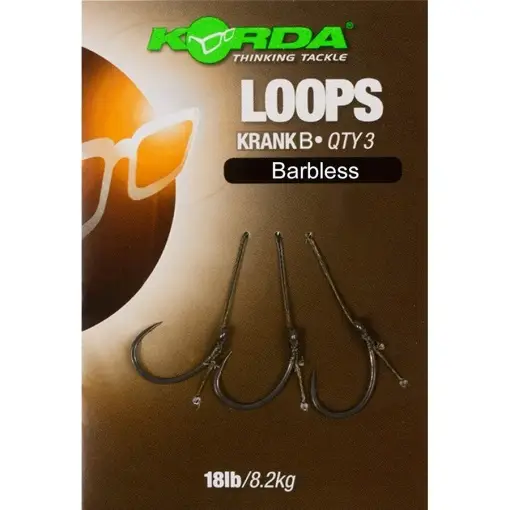 Riguri Korda Loop Krank Barbless, 18lbs, 3buc/plic Transport gratuit