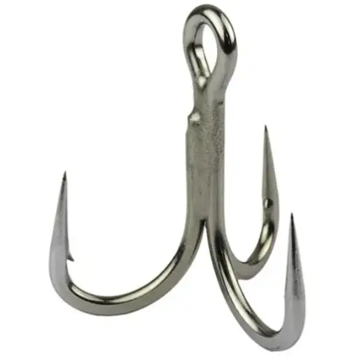 Ancora Tripla Mustad Jaw Lok In-Line Treble Titan Steel 4X Strong Plată securizată