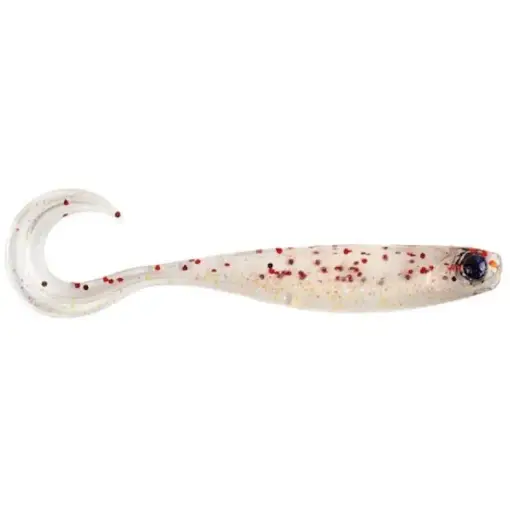 Livrare expres Shad Mustad Mezashi Curly Tail Minnow, Clear Magic, 9cm, 6buc