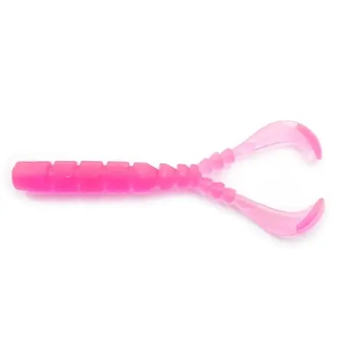 Nu rata Twister Mustad Aji Chiki, UV Clear Pink, 4.3cm, 13buc/plic