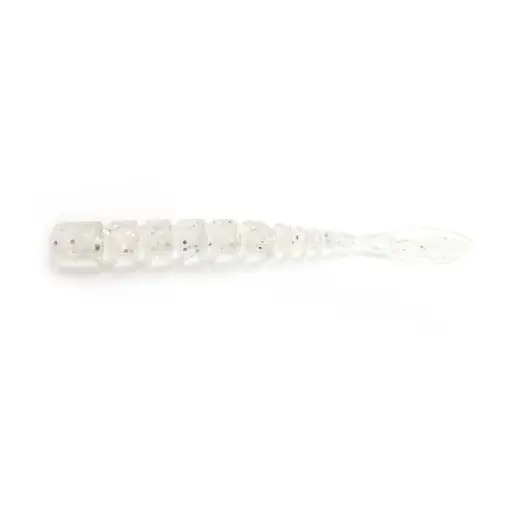 Grub Mustad Aji Micro Fla, Clear Glitter Rainbow, 5cm, 15buc/plic Lichidare de stoc