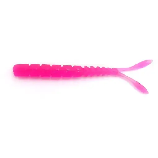 Reduceri Grub Mustad Aji Micro Pilo, UV Clear Pink, 5cm, 15buc/plic