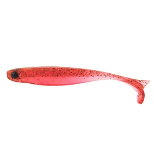 Shad Mustad Mezashi Tail Minnow Floating, Transparent Red, 7.6cm, 6buc Popular