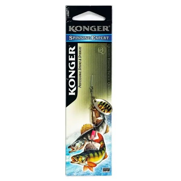 Lingura Rotativa Konger Palia No.1 3.5gr S33 Holo Gold Stripes Livrare gratuită