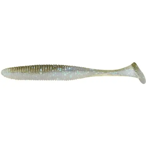 Lichidare de stoc Shad Jackall Rhythm Wave, Blue Gill Prism Shad, 7cm, 8buc