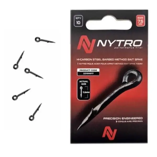 Noutate Spin Momeala Nytro 0.4x8mm Barbed Bait Spike Ultrafine 10buc