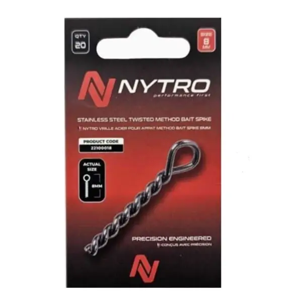 Spin Momeala Otel Nytro 8mm Twisted Method Bait Spike 10buc Reducere extra