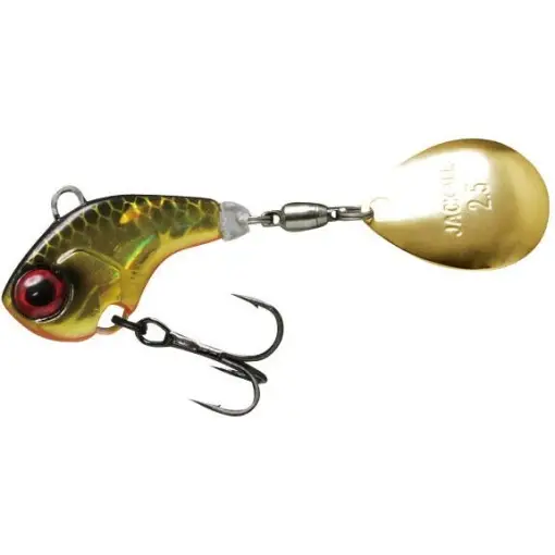 Spinnertail Jackall Deracoup, HL Gold Black, 21g Noutate