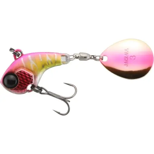 Reducere de preț Spinnertail Jackall Deracoup Spinner, Pink Back Crown, 10.6g