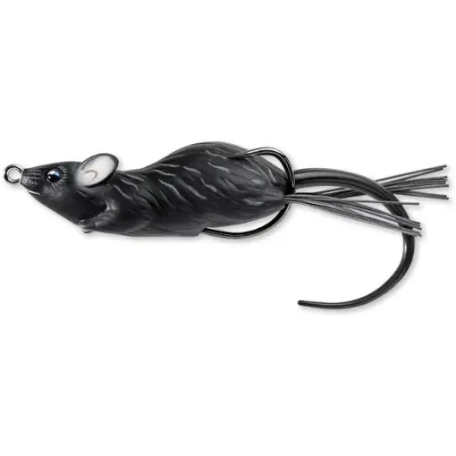 Retur ușor Naluca Live Target Hollow Mouse Walking Bait, Black/Black, 9cm, 28g